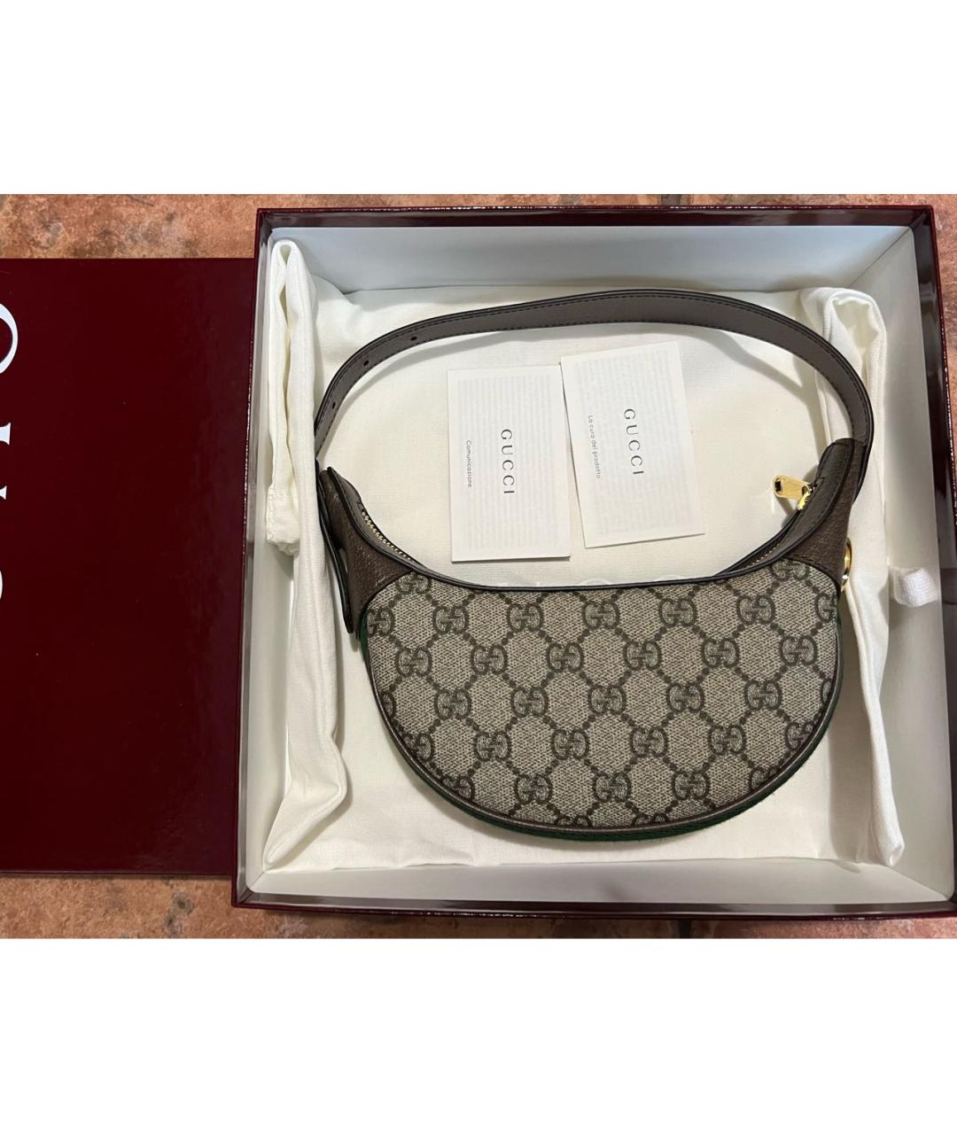 GUCCI Коричневая сумка с короткими ручками, фото 4