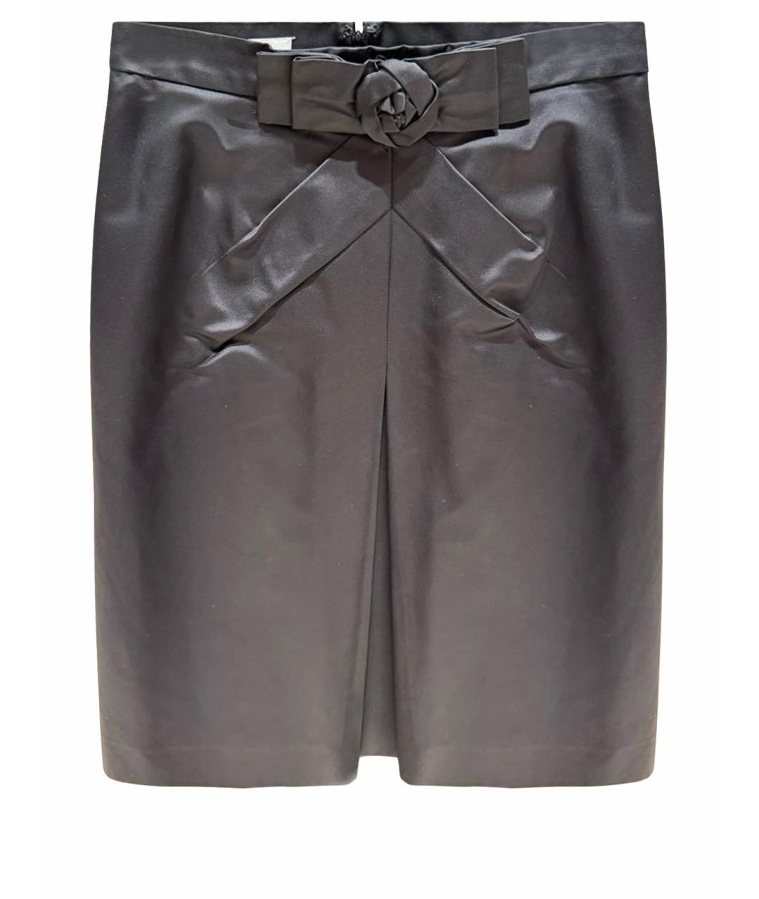 MOSCHINO Черная полиэстеровая юбка миди, фото 1