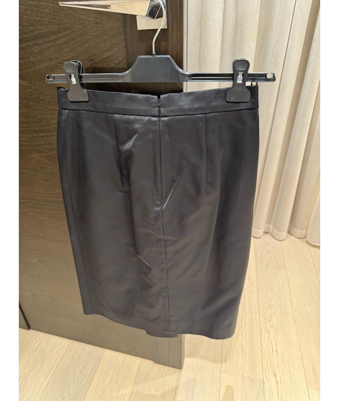 MOSCHINO Черная полиэстеровая юбка миди, фото 2