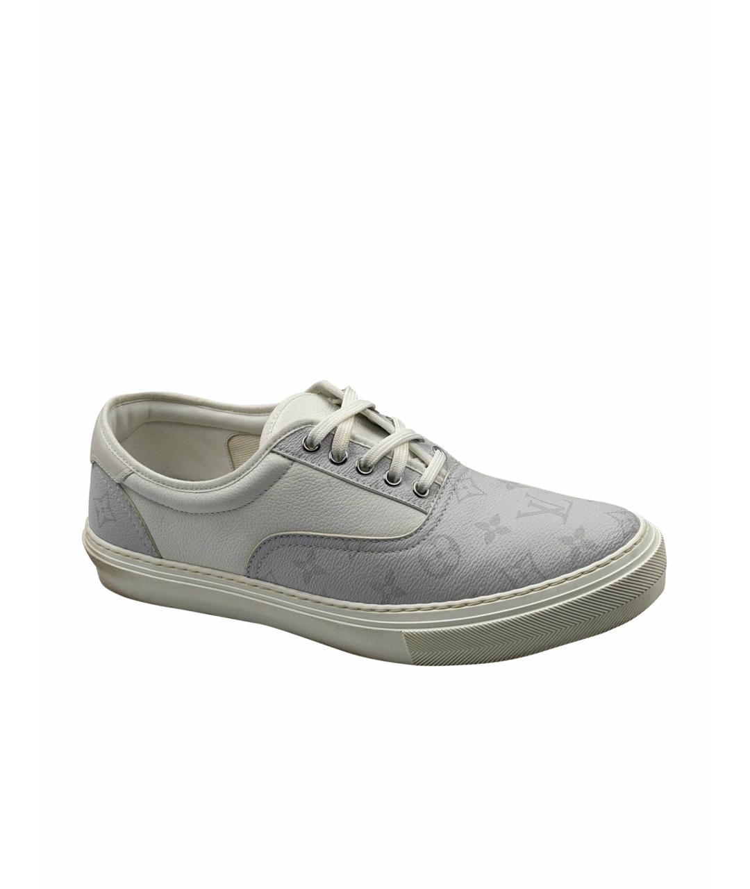 LOUIS VUITTON Серые кожаные низкие кроссовки / кеды, фото 1
