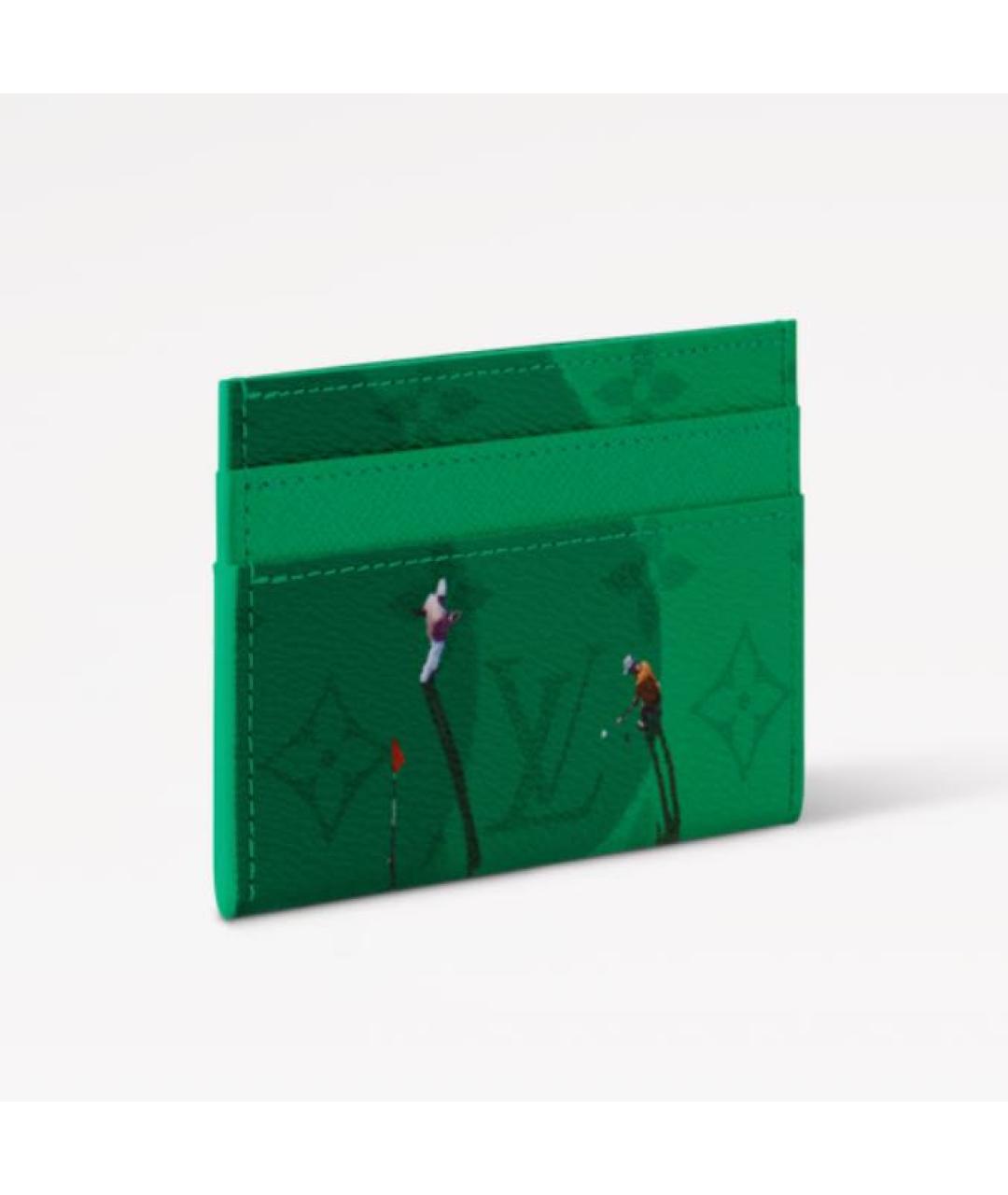 LOUIS VUITTON Зеленый кардхолдер, фото 2