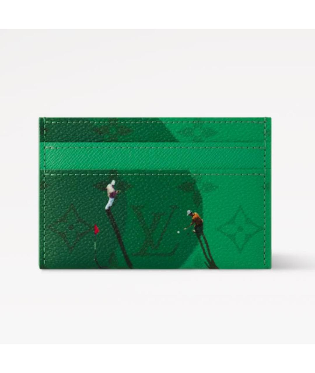 LOUIS VUITTON Зеленый кардхолдер, фото 6