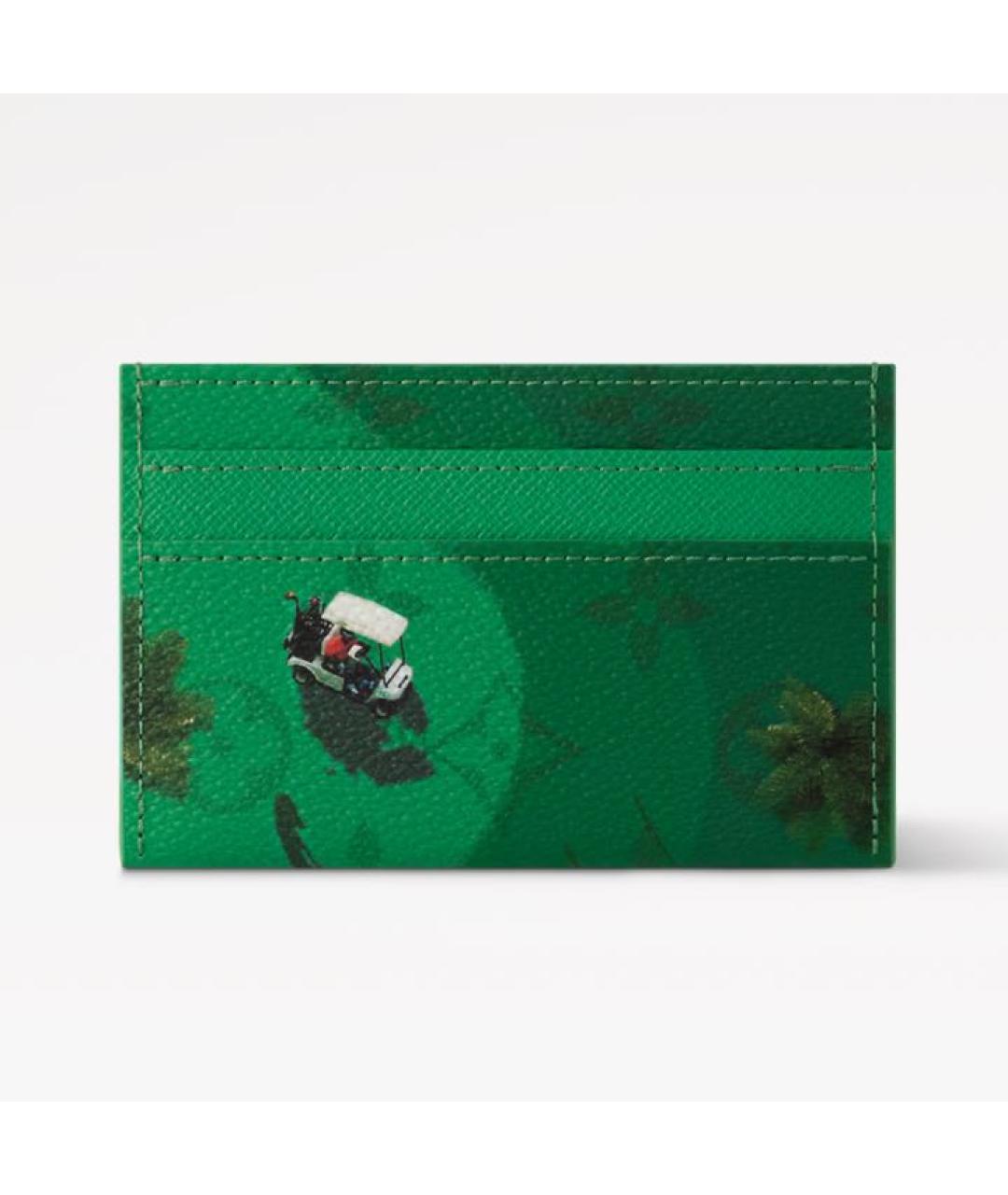 LOUIS VUITTON Зеленый кардхолдер, фото 5