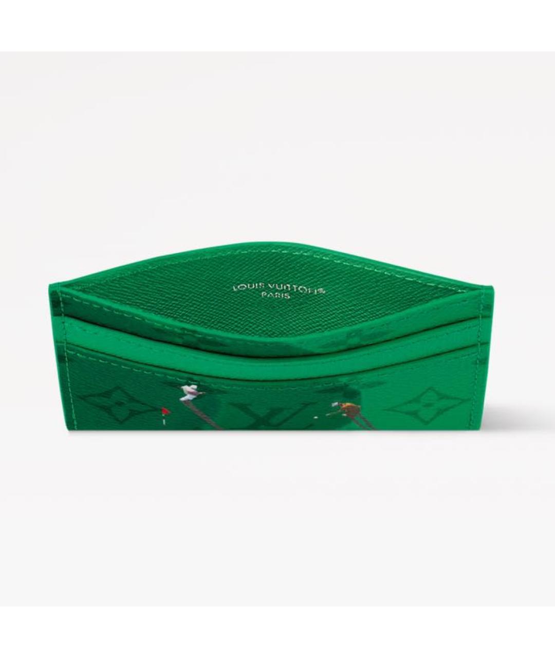 LOUIS VUITTON Зеленый кардхолдер, фото 3