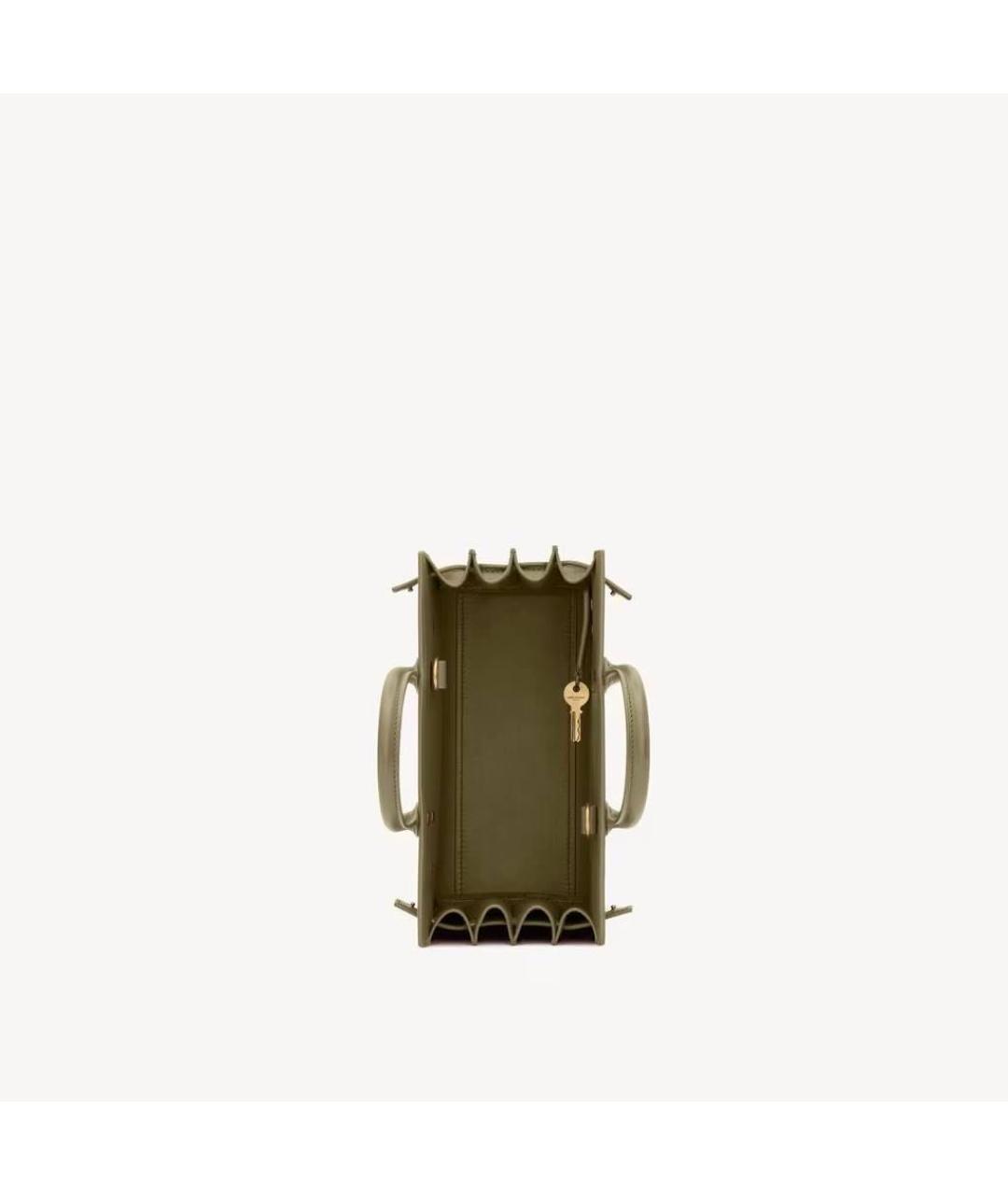 SAINT LAURENT Бежевая кожаная сумка с короткими ручками, фото 4