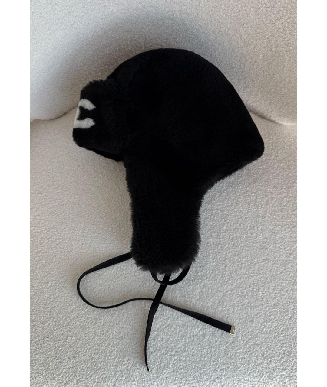 CHANEL Черная шапка, фото 4