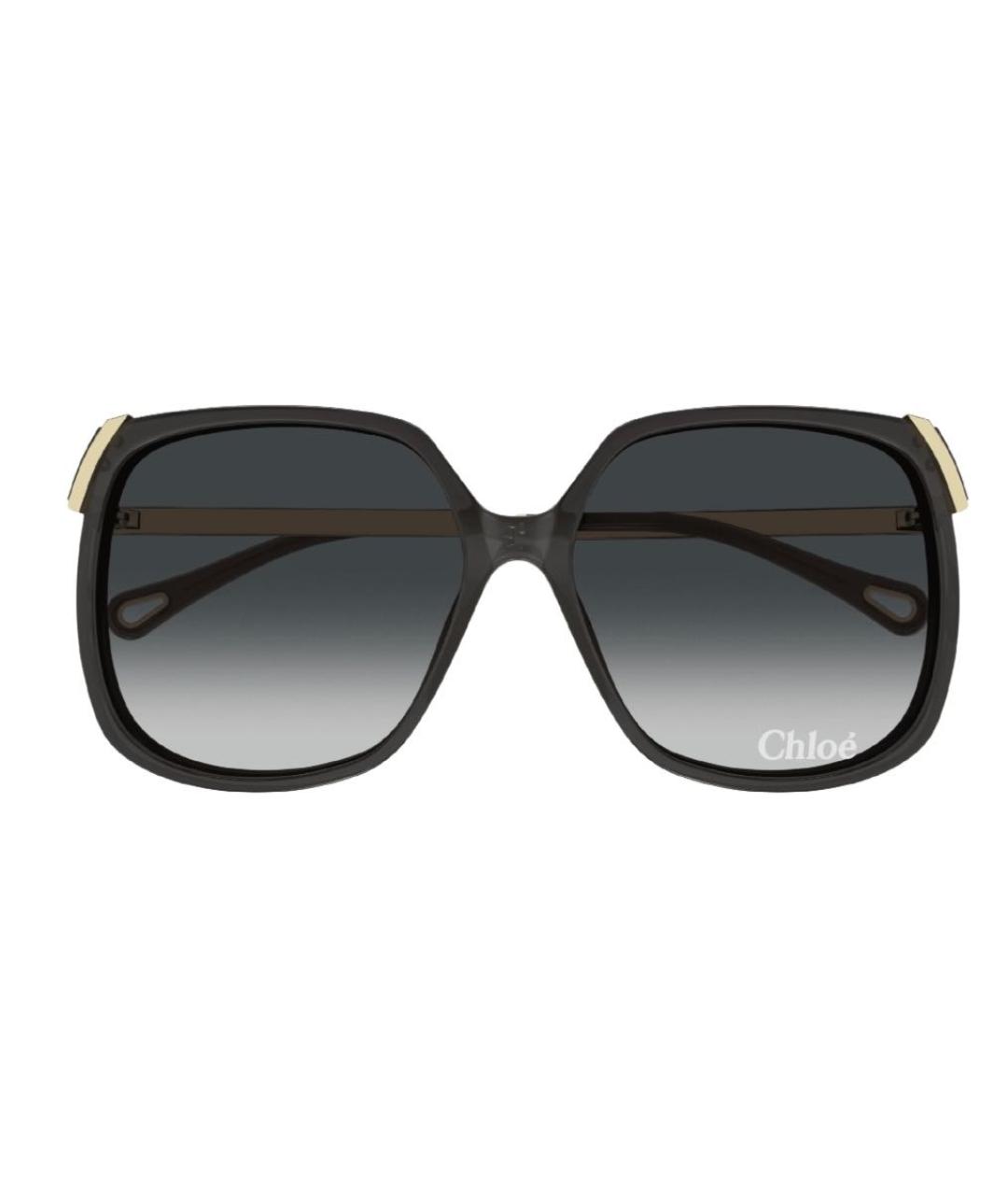 CHLOE Черные пластиковые солнцезащитные очки, фото 1