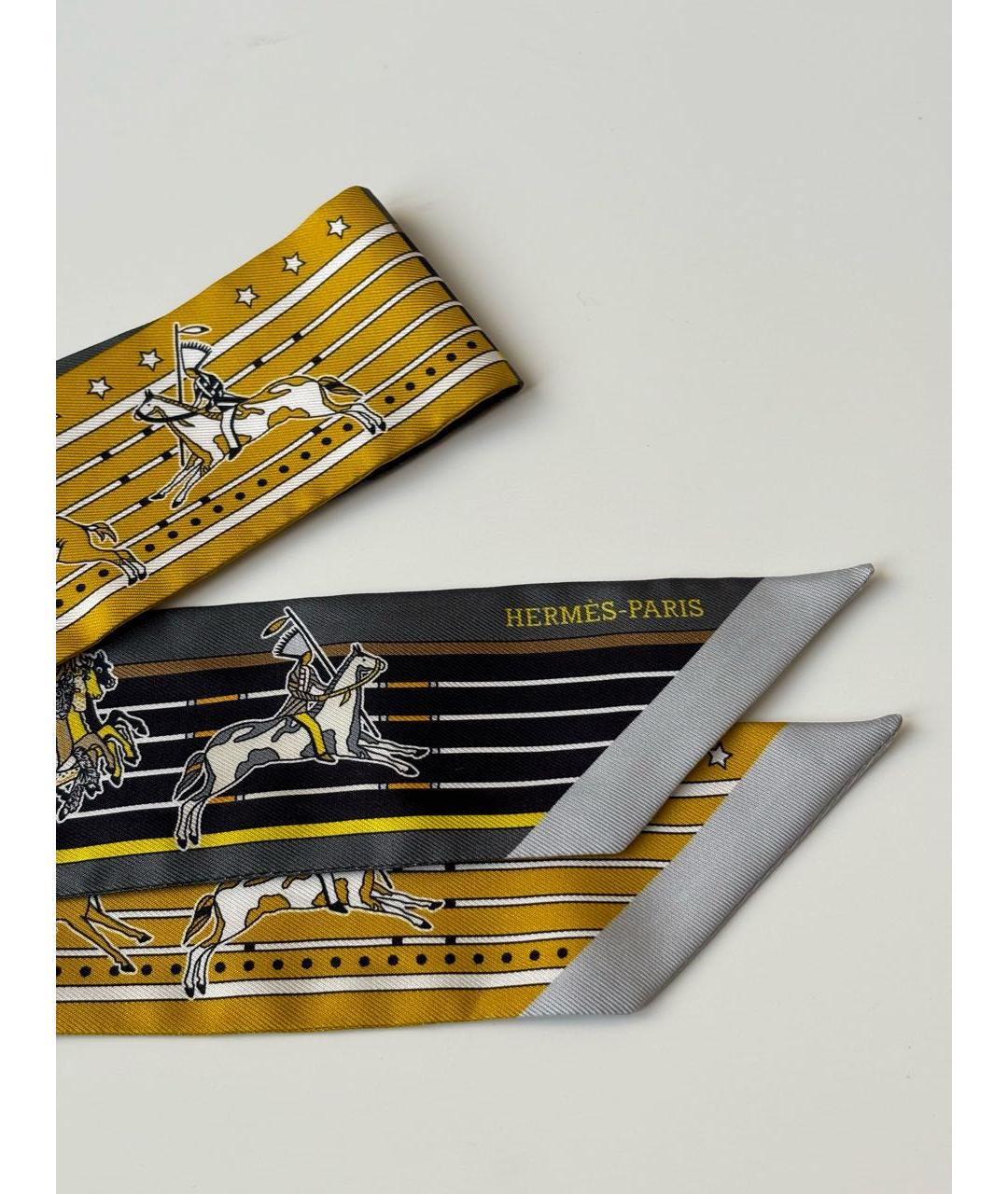 HERMES Мульти шелковый платок, фото 5