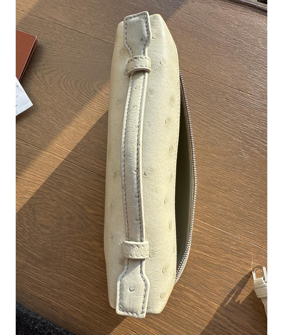 LORO PIANA Серая сумка через плечо из экзотической кожи, фото 5