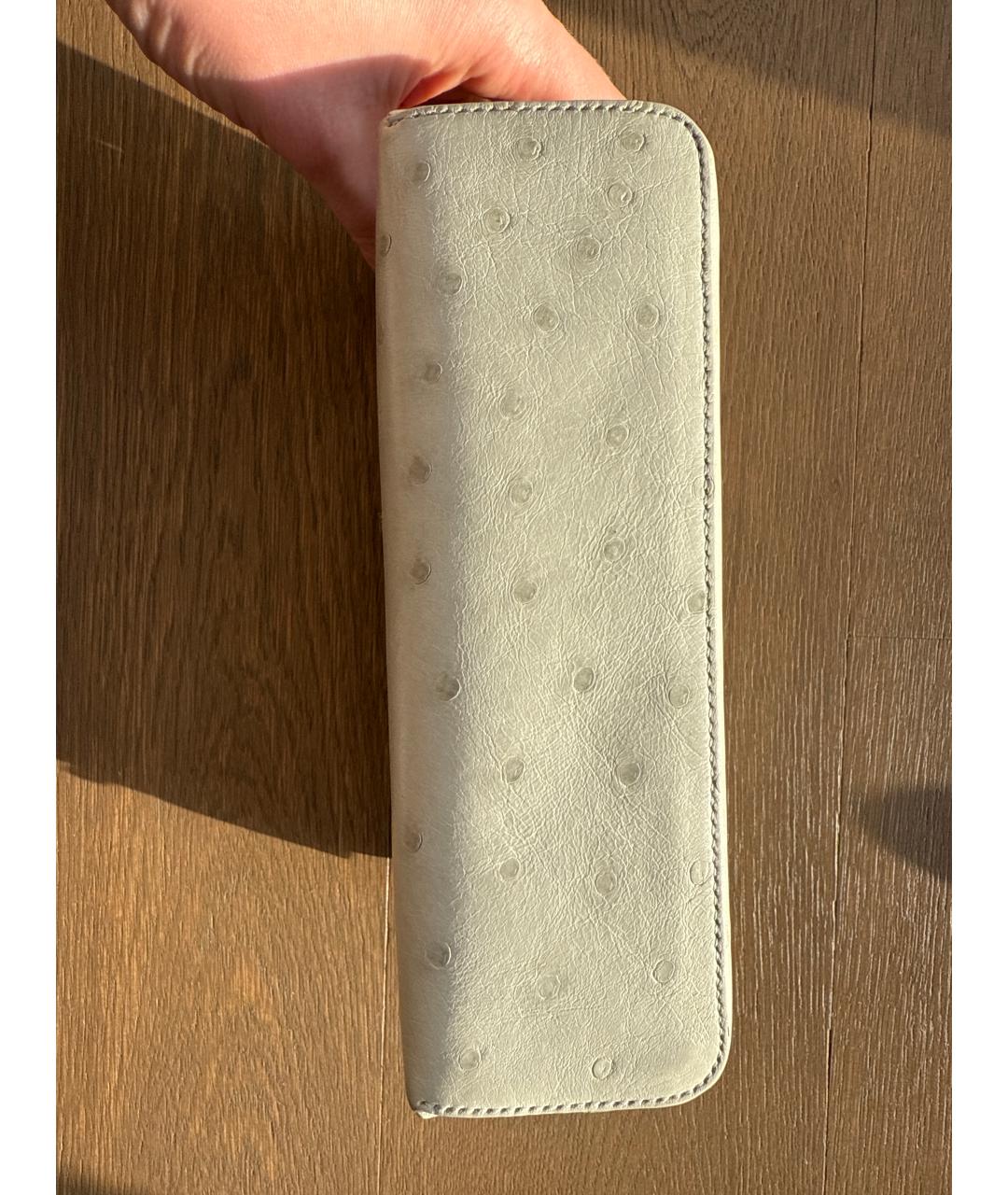 LORO PIANA Серая сумка через плечо из экзотической кожи, фото 7