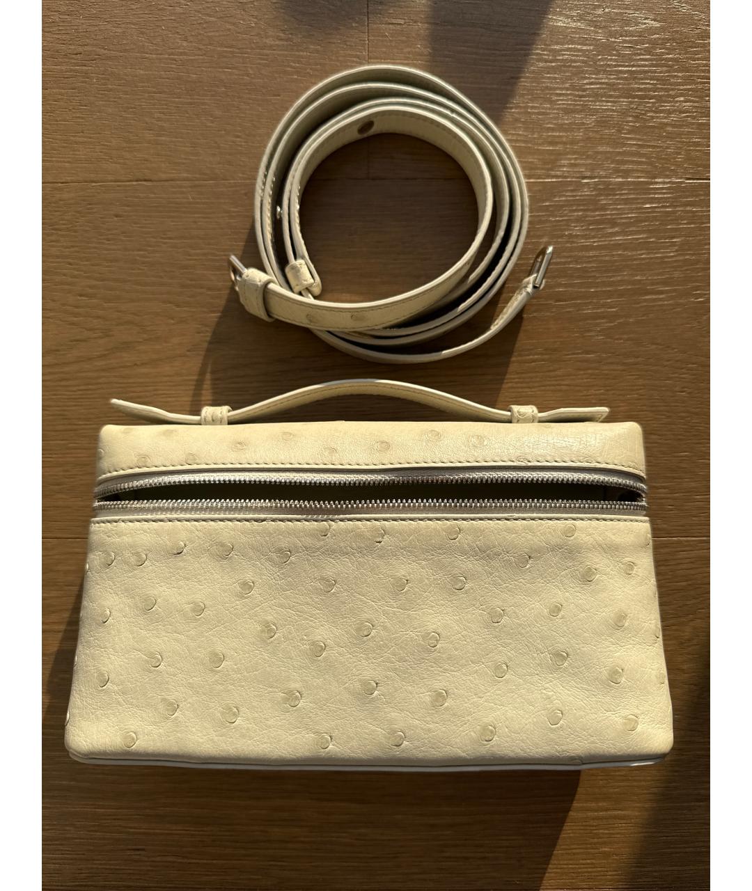 LORO PIANA Серая сумка через плечо из экзотической кожи, фото 8