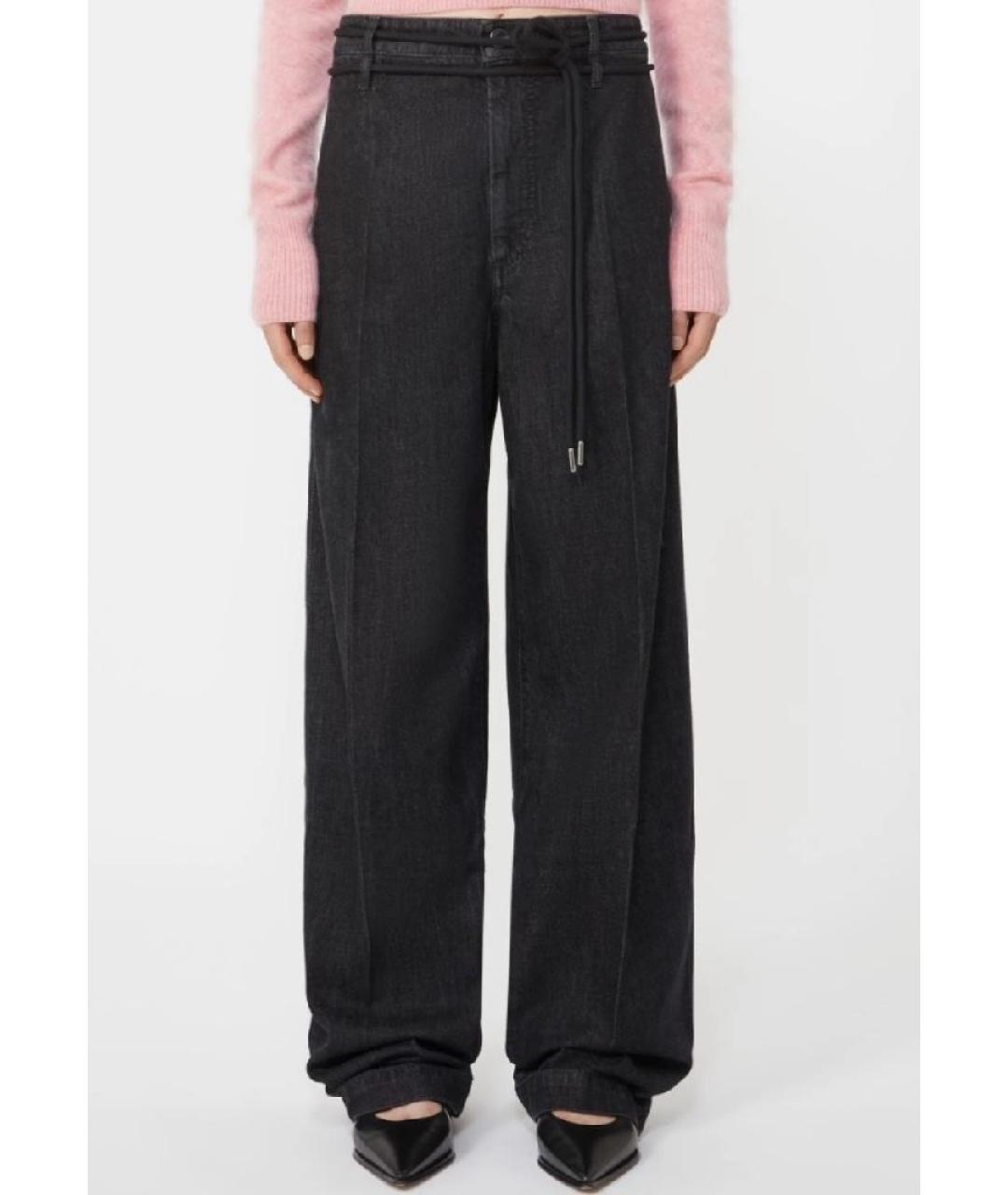 SPORTMAX Черные хлопковые прямые джинсы, фото 3