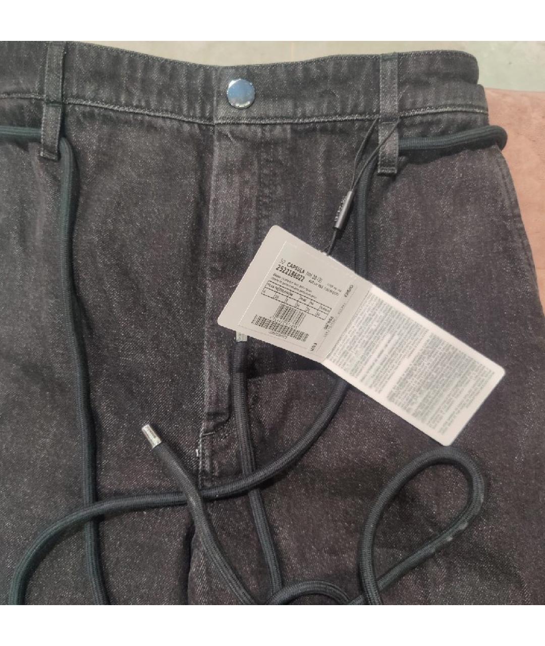 SPORTMAX Черные хлопковые прямые джинсы, фото 7