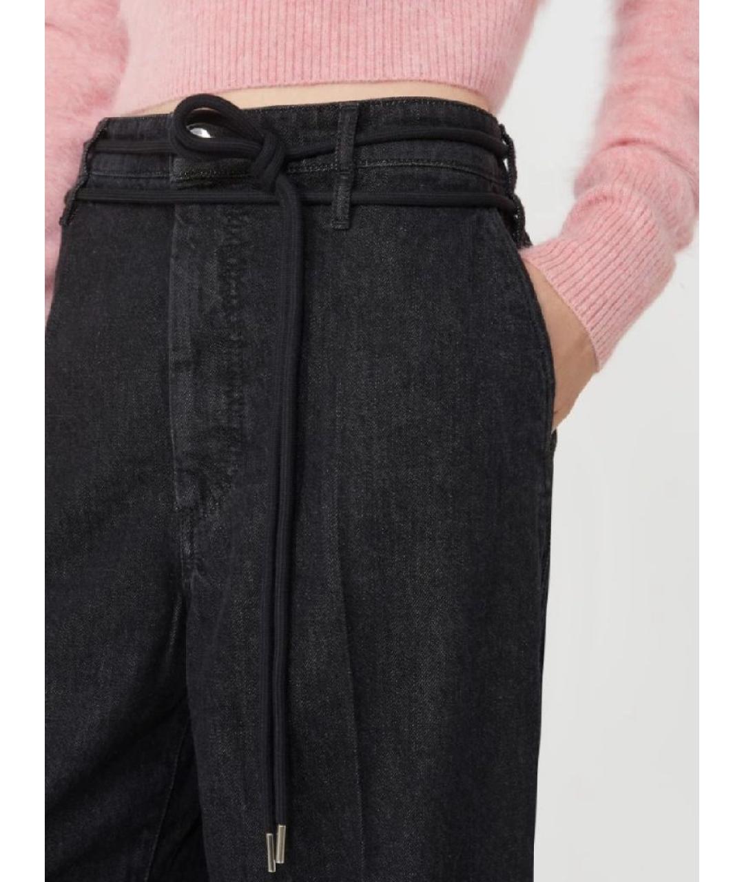 SPORTMAX Черные хлопковые прямые джинсы, фото 4