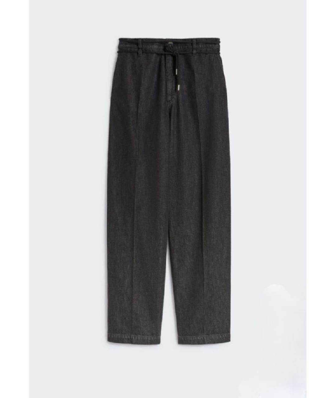 SPORTMAX Черные хлопковые прямые джинсы, фото 8