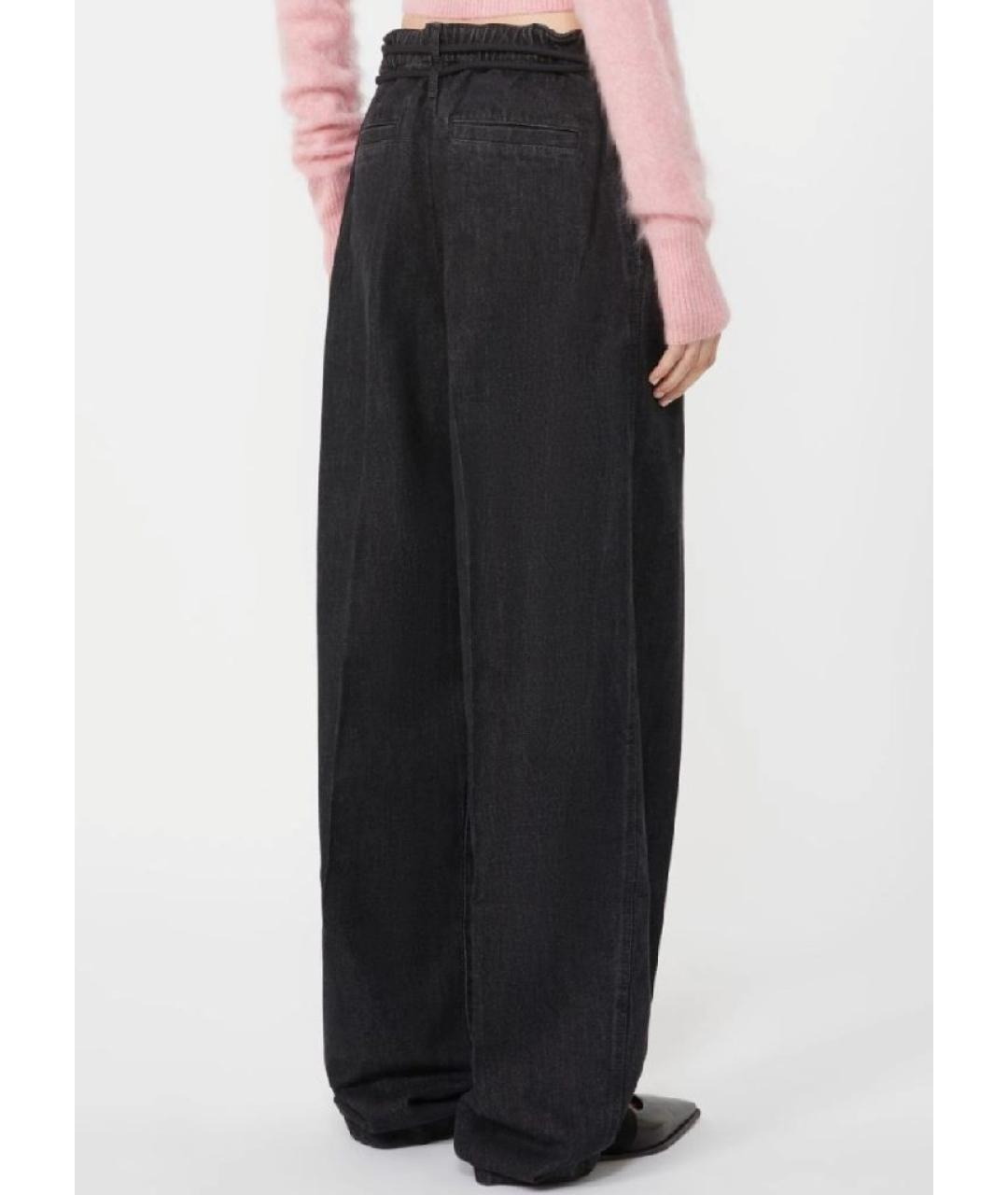 SPORTMAX Черные хлопковые прямые джинсы, фото 5