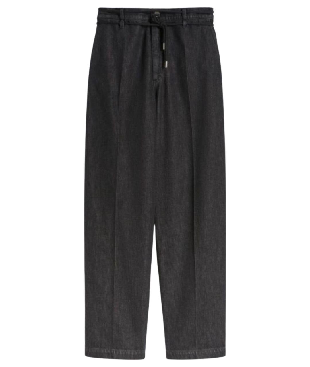 SPORTMAX Черные хлопковые прямые джинсы, фото 1