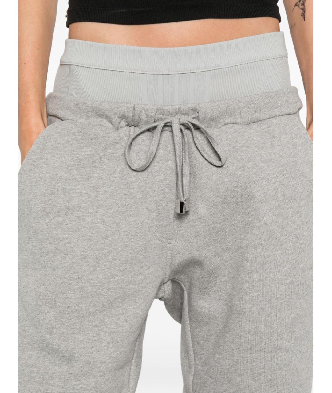 THE ATTICO Серые прямые брюки, фото 2