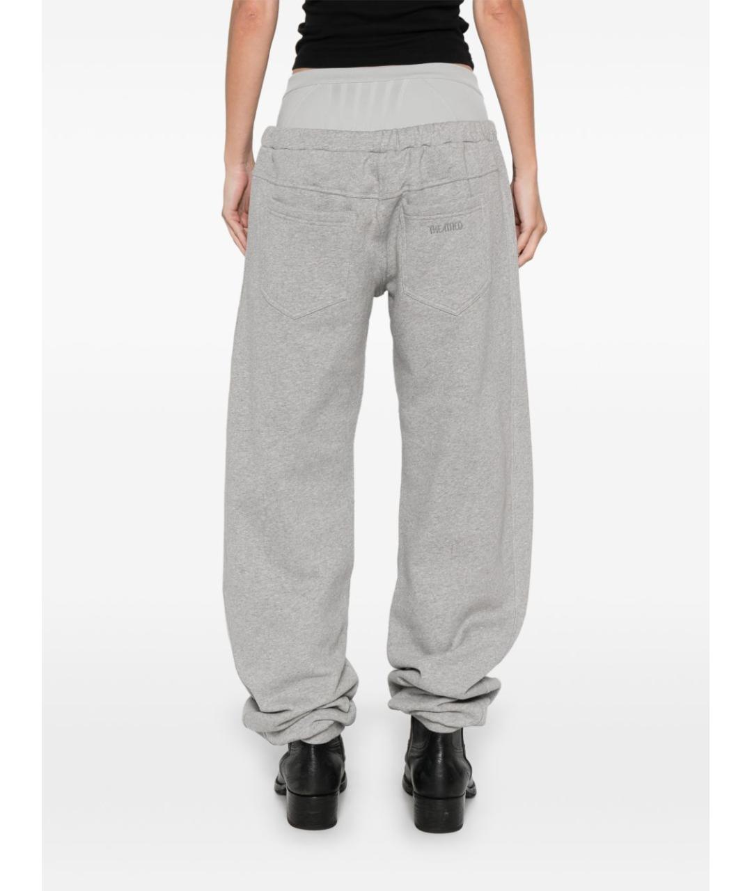 THE ATTICO Серые прямые брюки, фото 4