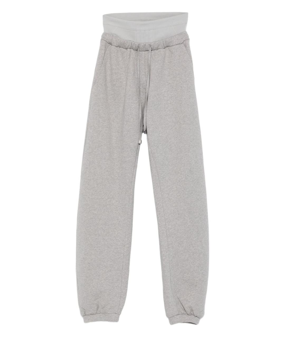 THE ATTICO Серые прямые брюки, фото 1