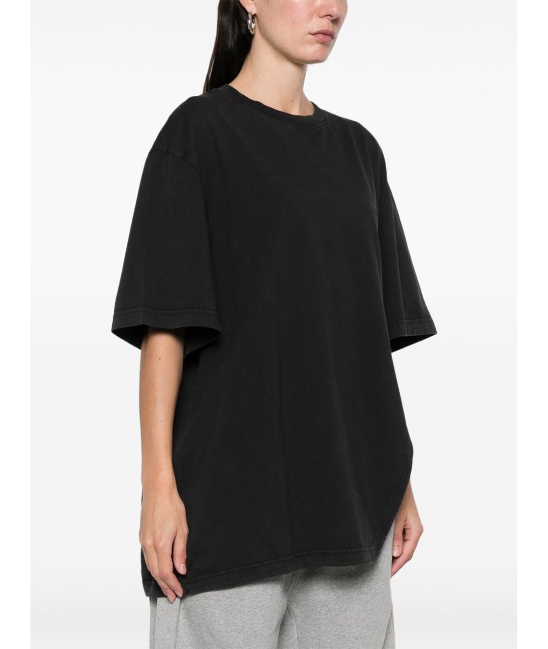 THE ATTICO Черная хлопковая футболка, фото 4
