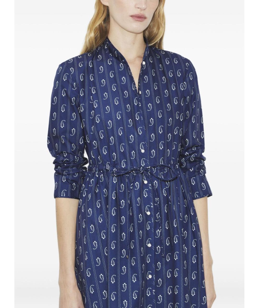 TORY BURCH Синее хлопковое повседневное платье, фото 4