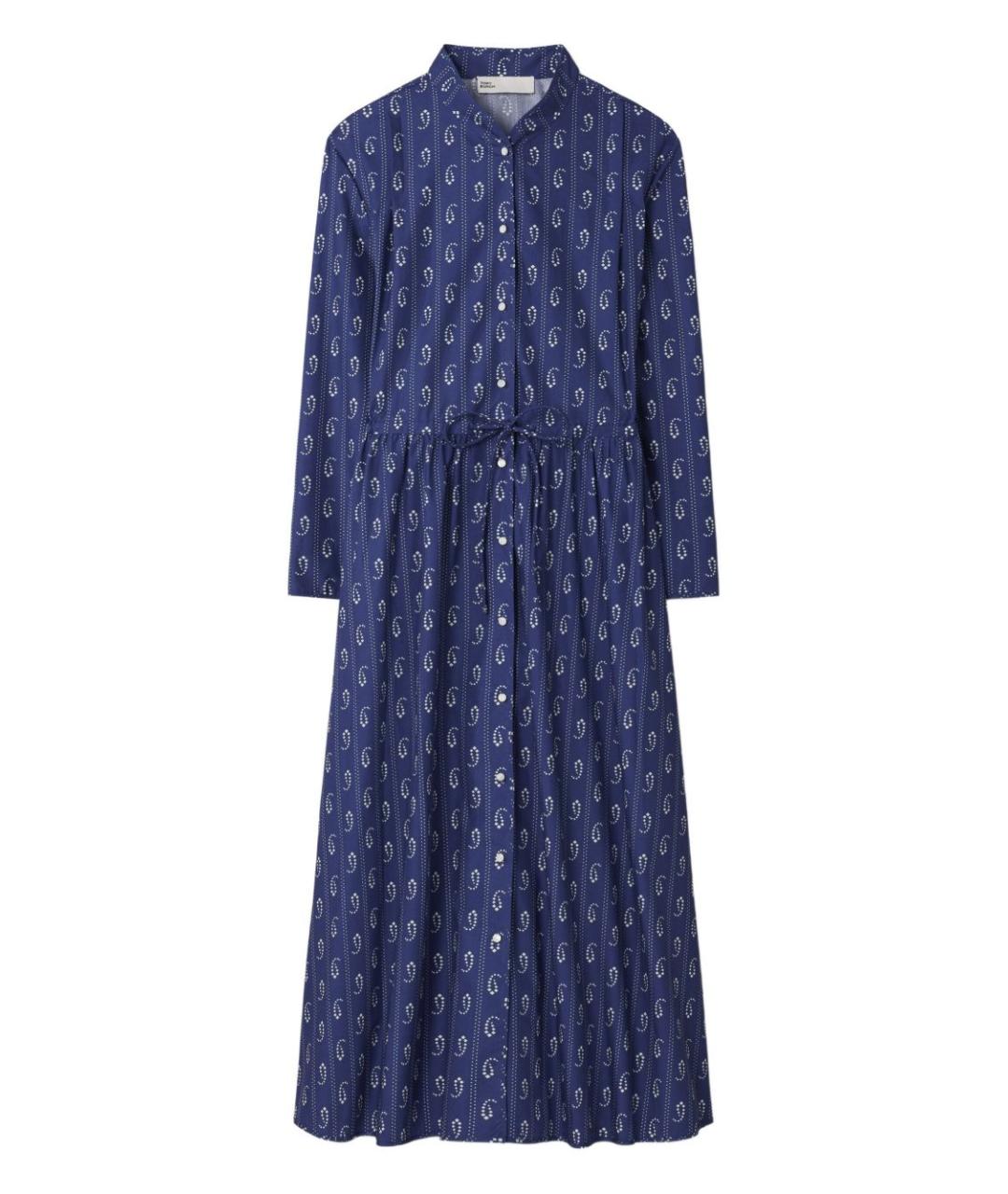 TORY BURCH Синее хлопковое повседневное платье, фото 1
