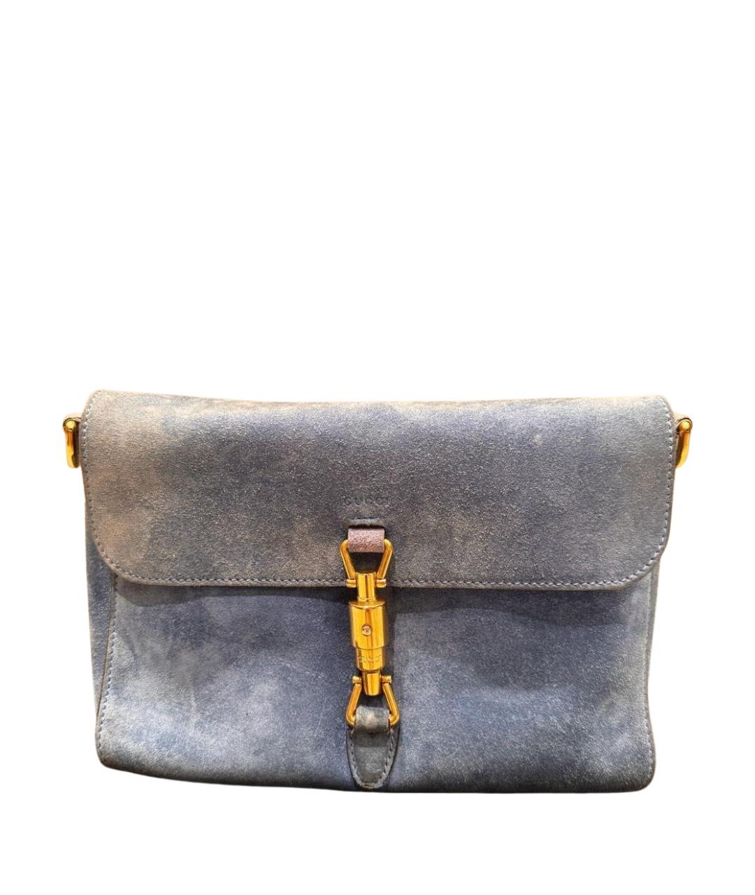 GUCCI Синяя замшевая сумка через плечо, фото 1