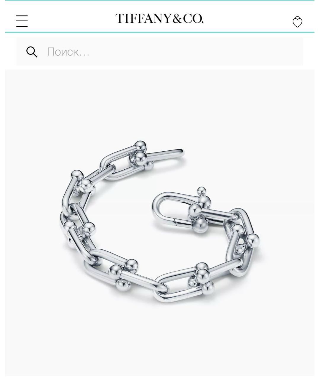 TIFFANY&CO Серебрянный серебряный браслет, фото 2