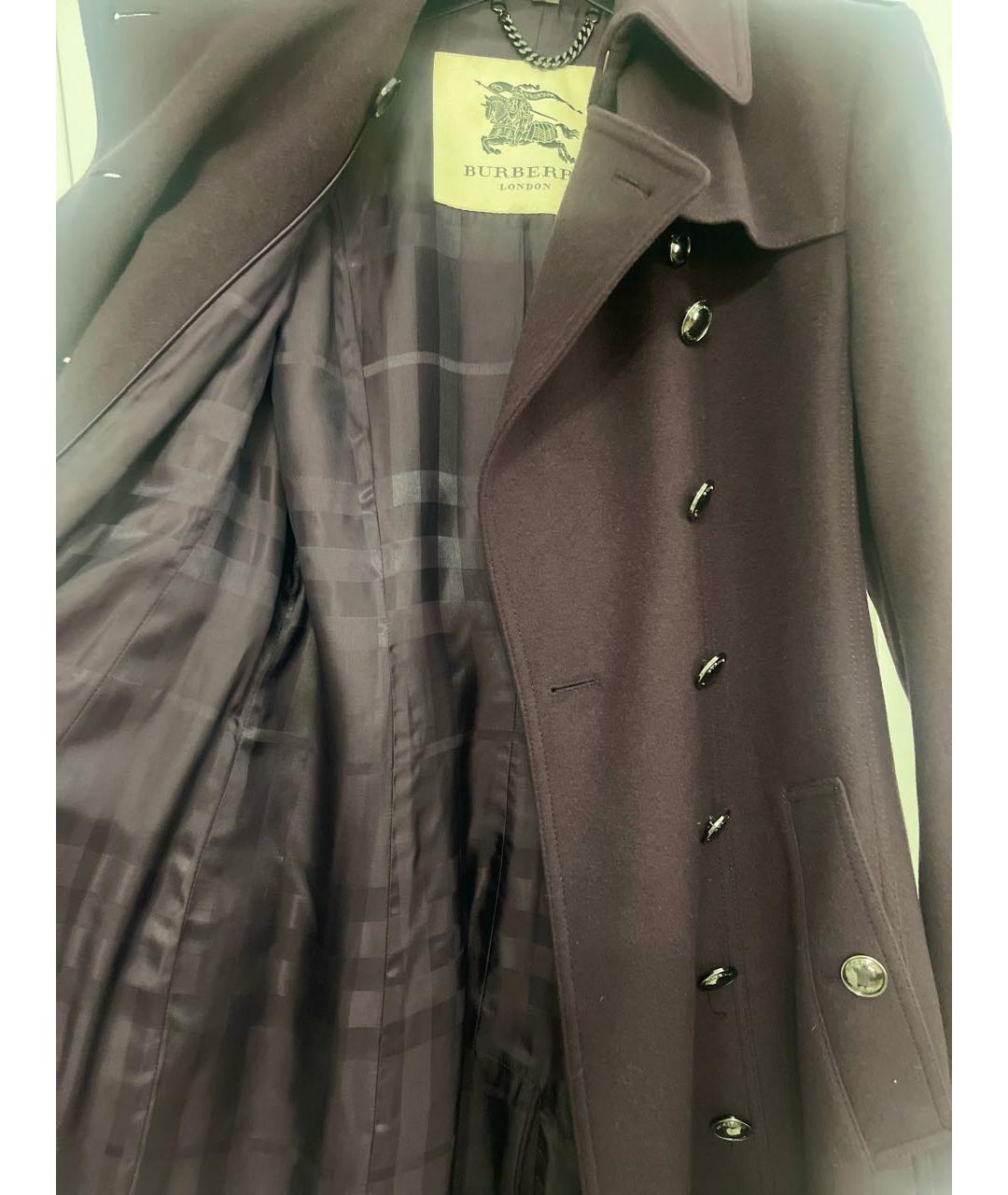 BURBERRY Фиолетовое шерстяное пальто, фото 6