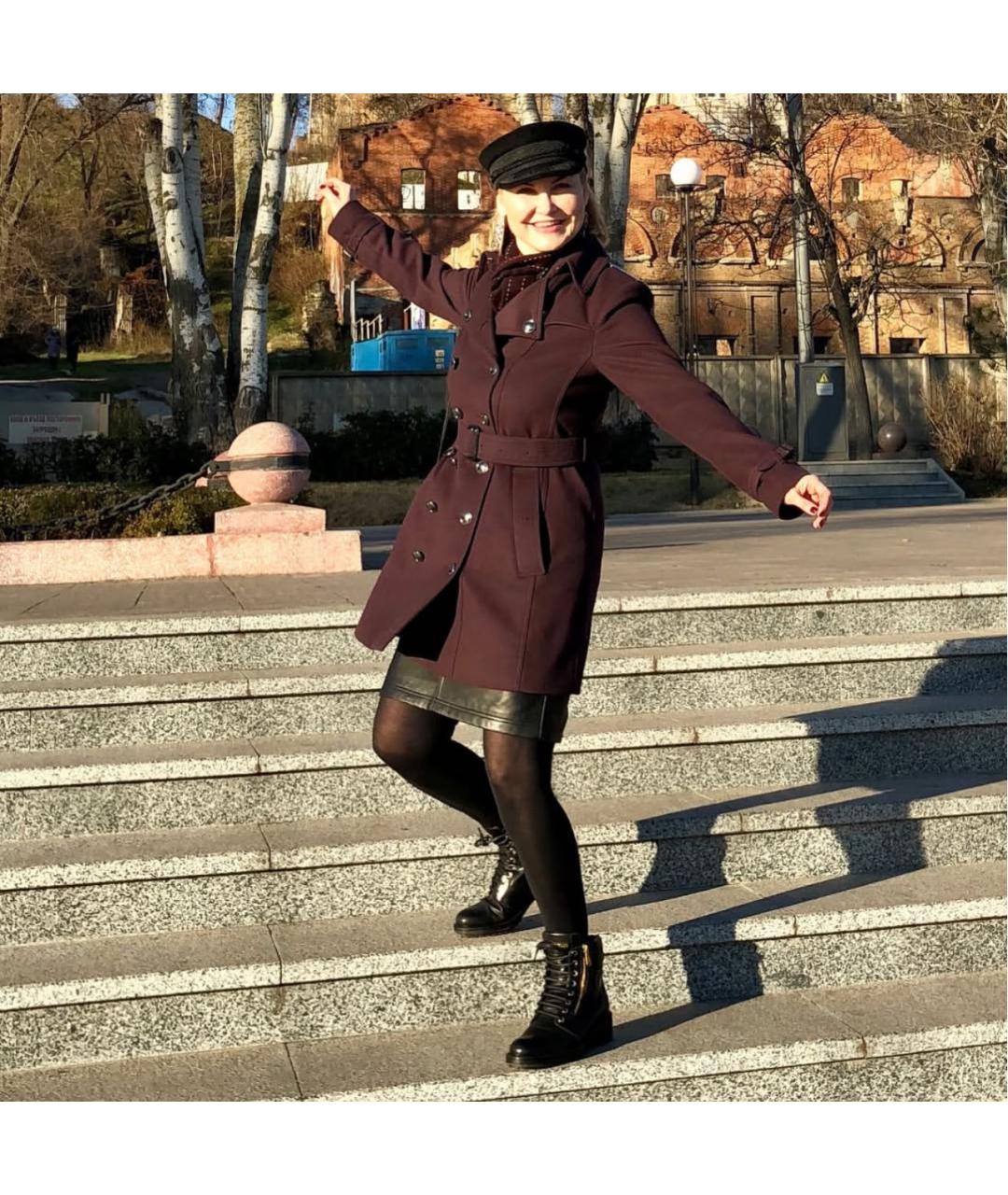 BURBERRY Фиолетовое шерстяное пальто, фото 8