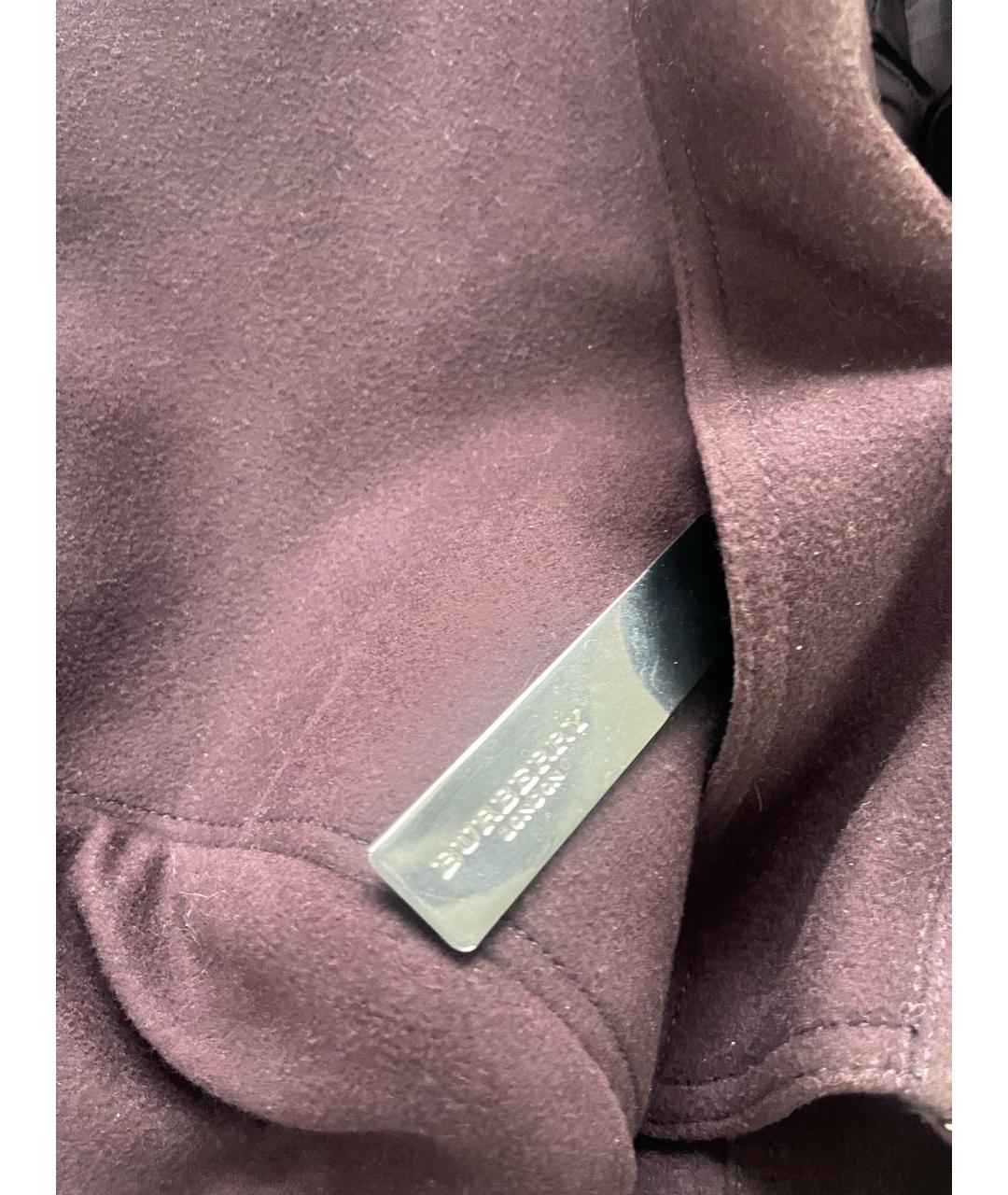 BURBERRY Фиолетовое шерстяное пальто, фото 4