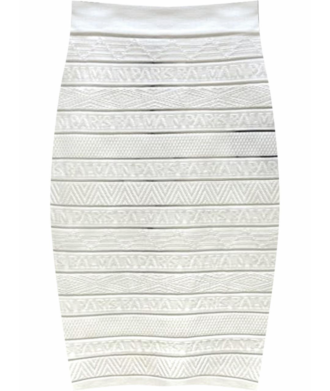 BALMAIN Белая юбка миди, фото 1