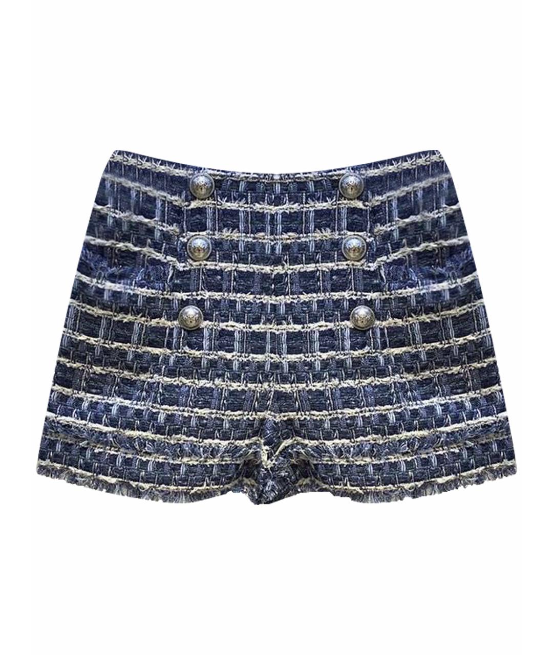BALMAIN Синие твидовые шорты, фото 1
