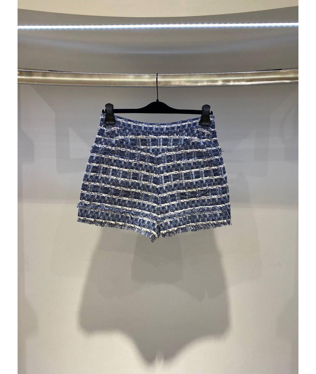 BALMAIN Синие твидовые шорты, фото 2