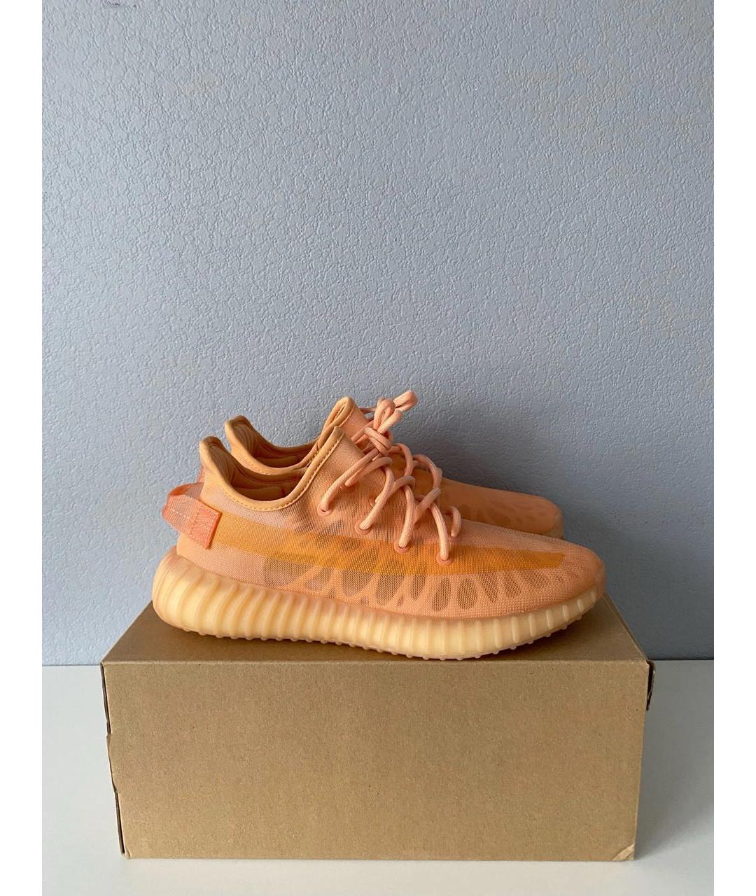 ADIDAS YEEZY Оранжевое текстильные кроссовки, фото 4