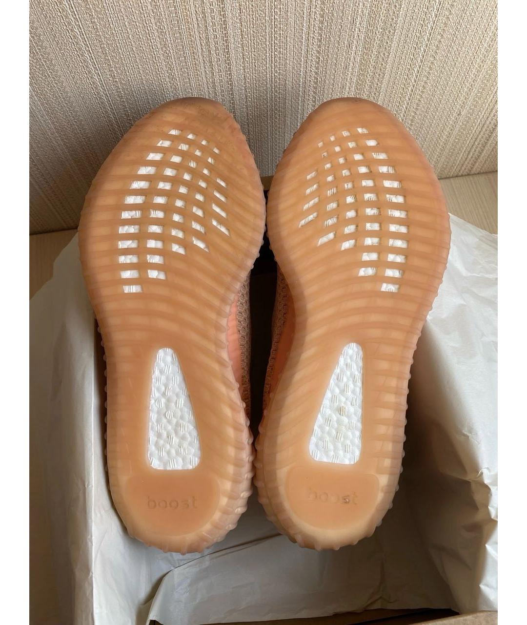 ADIDAS YEEZY Оранжевое текстильные кроссовки, фото 5