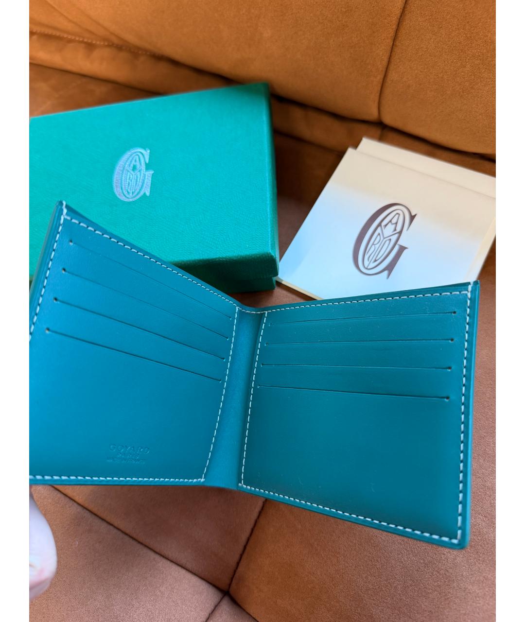 GOYARD Зеленый кошелек, фото 2