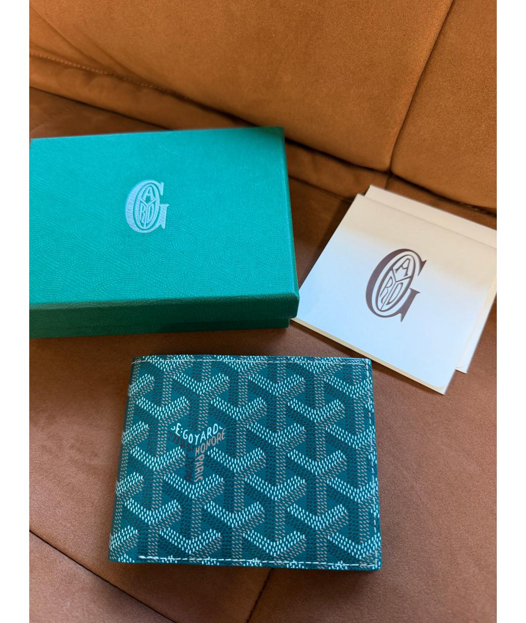 GOYARD Зеленый кошелек, фото 9