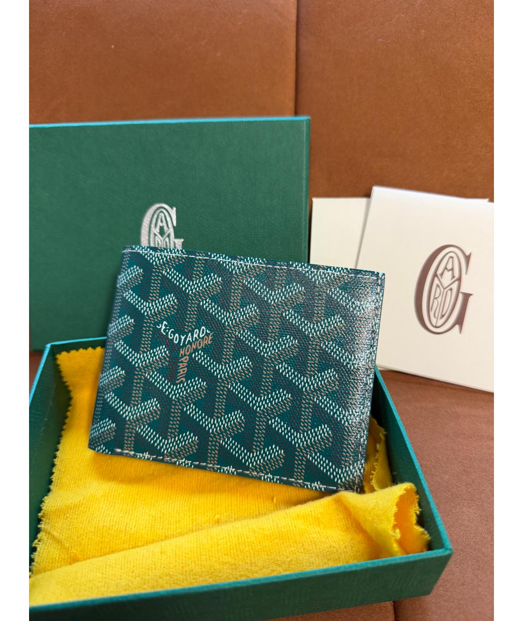GOYARD Зеленый кошелек, фото 5