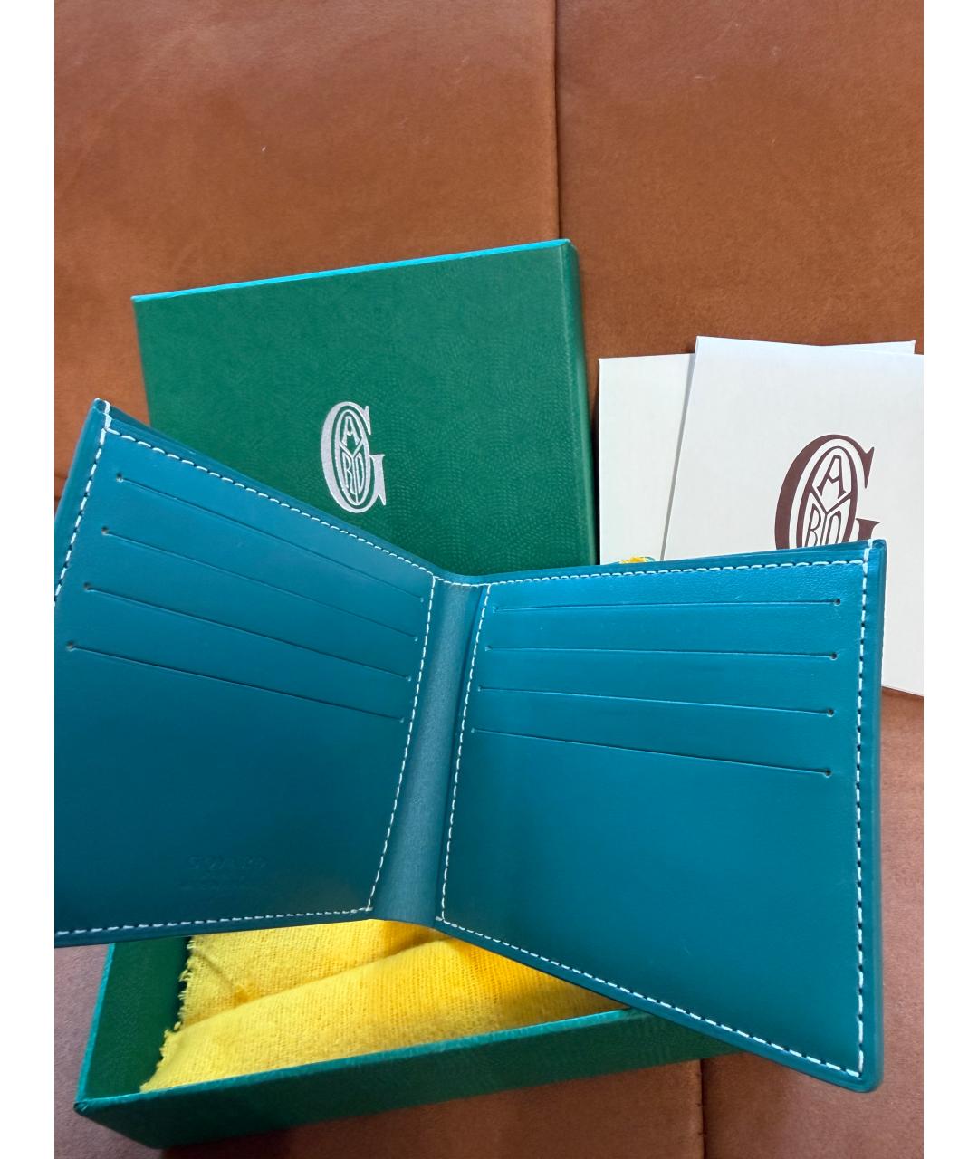 GOYARD Зеленый кошелек, фото 7