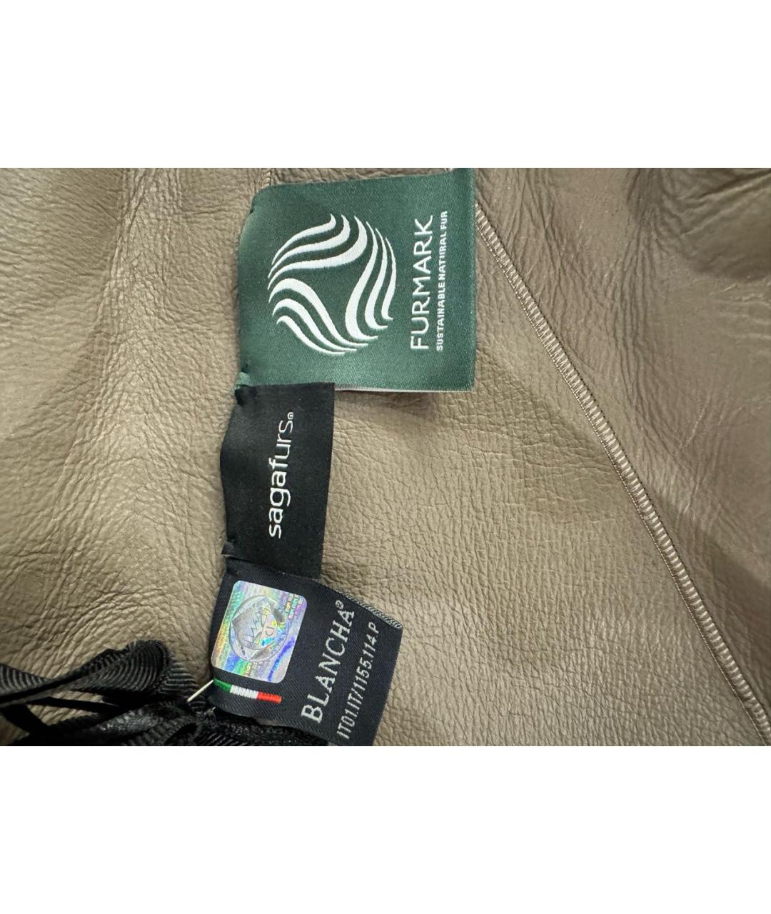 BLANCHA Коричневая меховая дубленка, фото 8