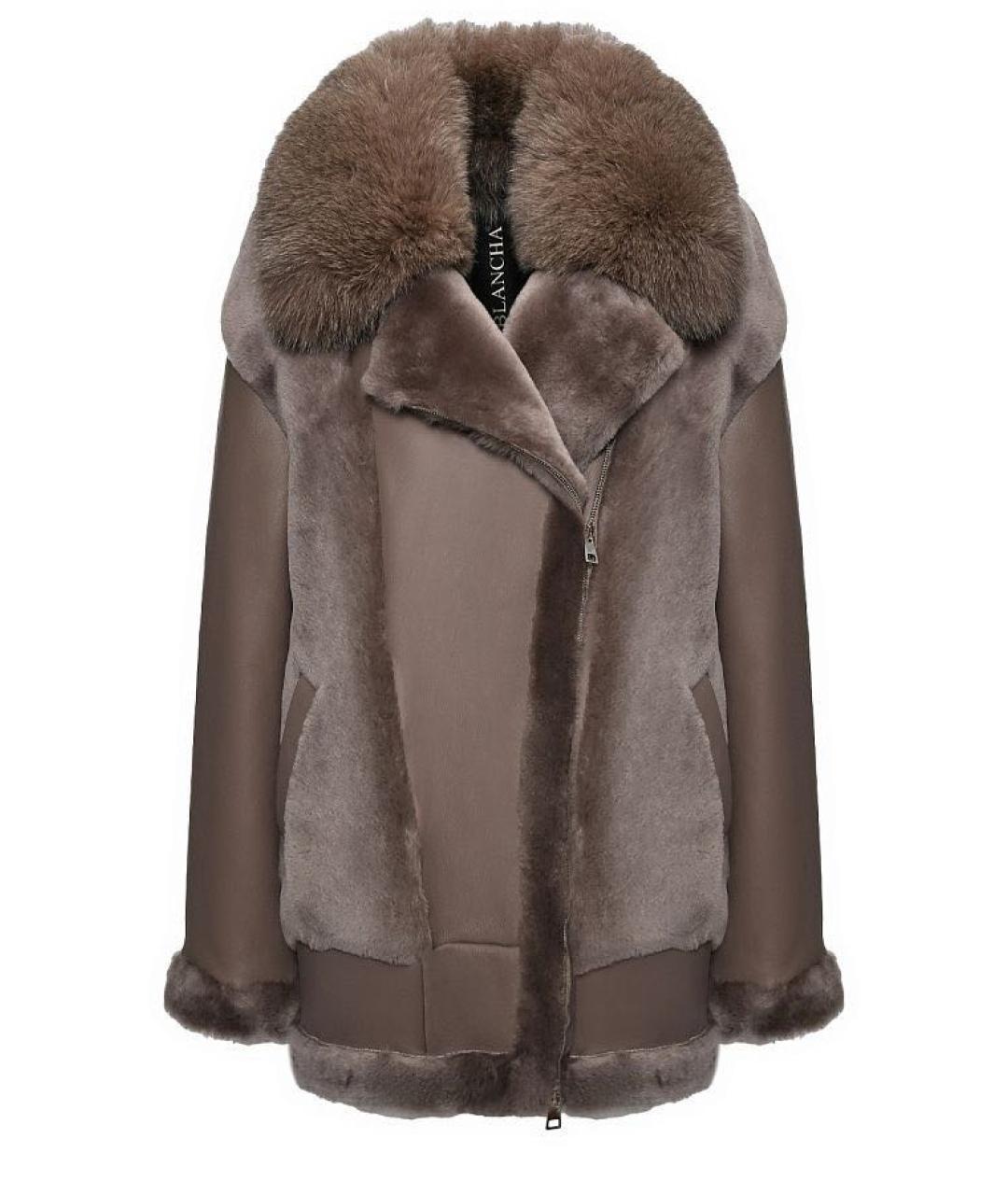 BLANCHA Коричневая меховая дубленка, фото 9