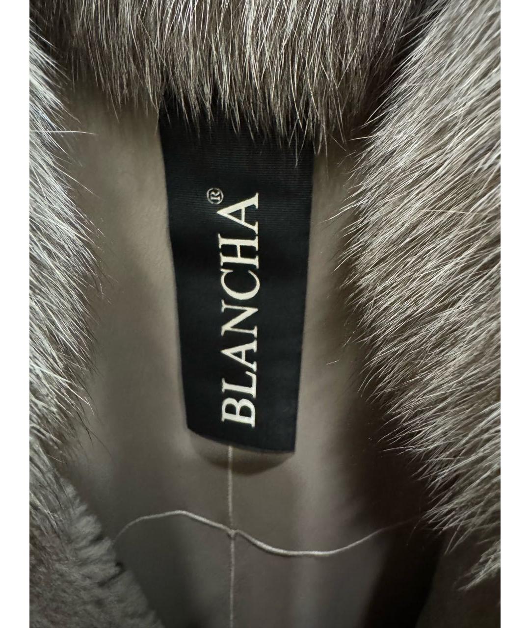 BLANCHA Коричневая меховая дубленка, фото 3