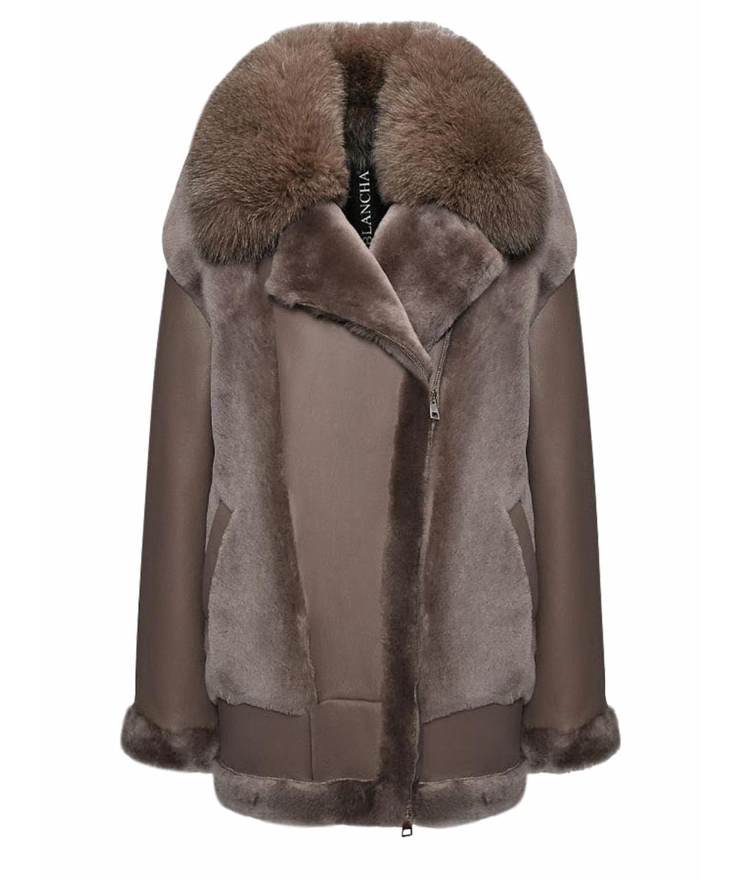 BLANCHA Коричневая меховая дубленка, фото 1
