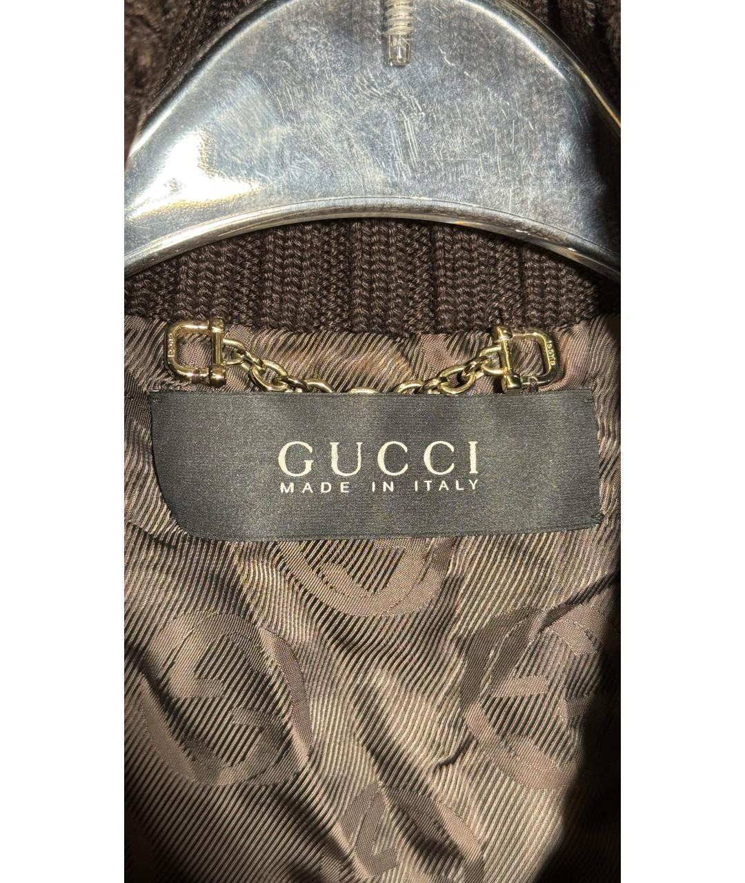 GUCCI Коричневая кожаная куртка, фото 3