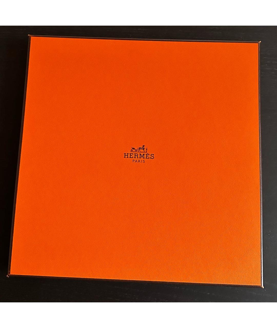 HERMES Оранжевый шелковый платок, фото 3