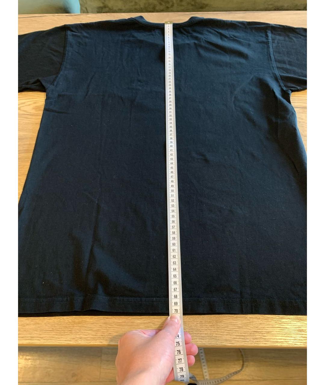 MOSCHINO Черная хлопковая футболка, фото 7