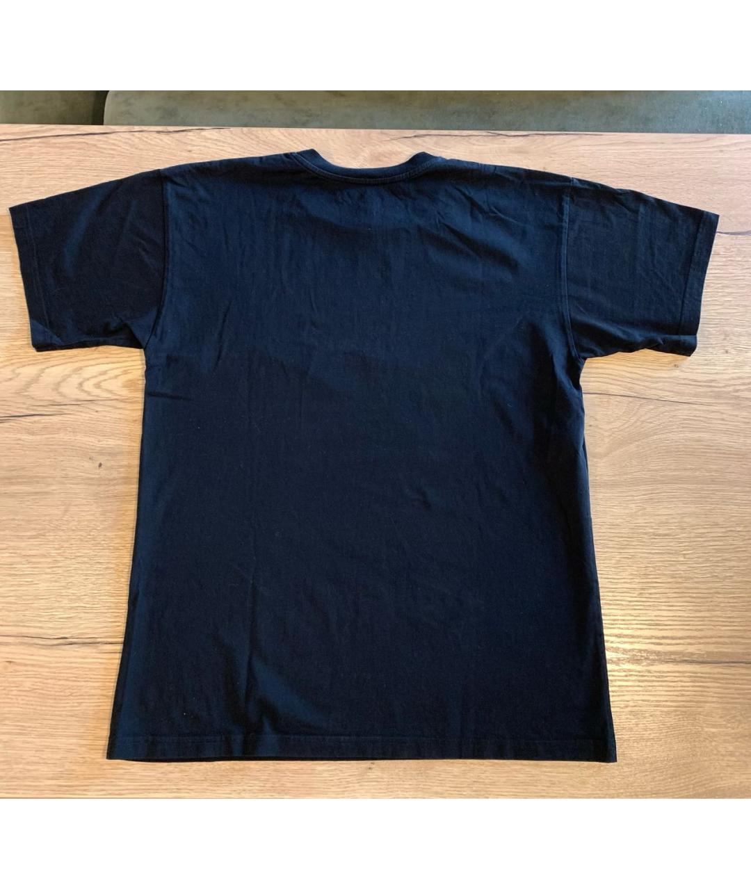 MOSCHINO Черная хлопковая футболка, фото 2