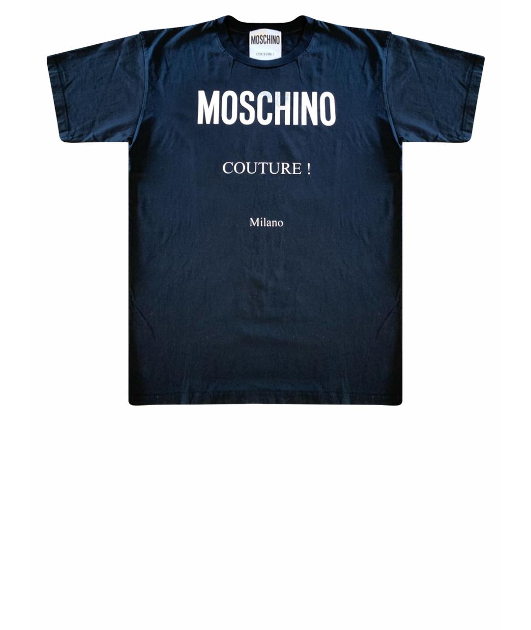 MOSCHINO Черная хлопковая футболка, фото 1